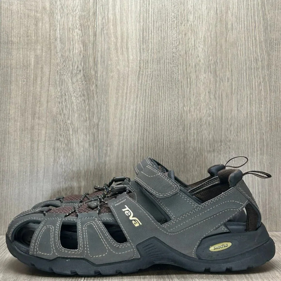 Teva Sandals Mens Sz 11 Forebay Water Fisherman Sport Trail Hiking Brown - Picture 3 of 12